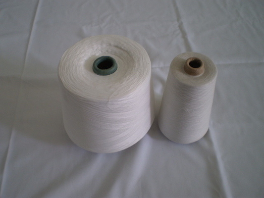 80/20 Virgin Polyester Melange Yarn , Raw White 45s 40s 32s