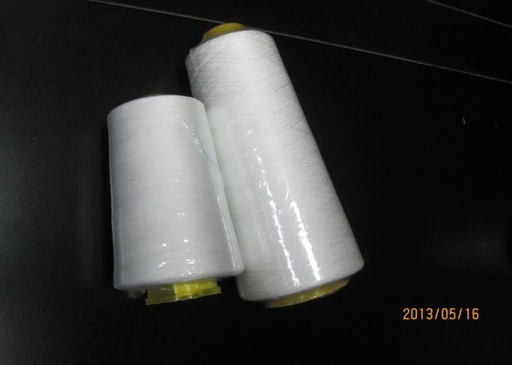 Raw White 100% Polyester Cone Sewing Thread With Heat Treated