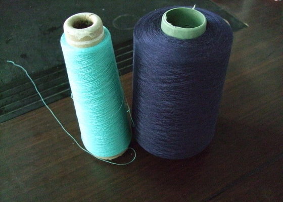 30s/3 Polyester Ring Spun Yarn , Raw White Blue Black For Bed Sheet
