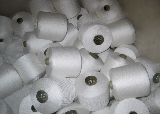 30s/3 Polyester Ring Spun Yarn , Raw White Blue Black For Bed Sheet