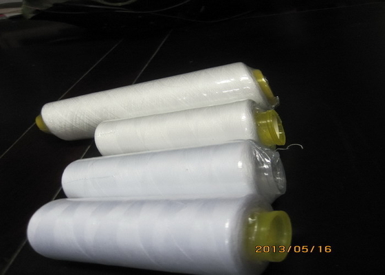 30s/3 Polyester Ring Spun Yarn , Raw White Blue Black For Bed Sheet