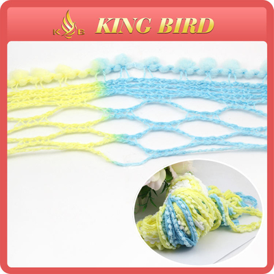 Fishnet Ring Spun Fancy Knitting Yarns With Ball For Knitting Scarf